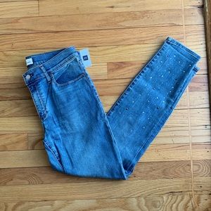 NWT Gap true skinny jeans gem detail Sz 28